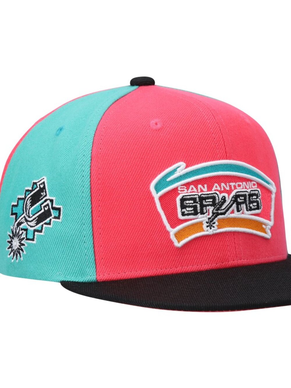 Men's Mitchell & Ness Pink San Antonio Spurs Hat